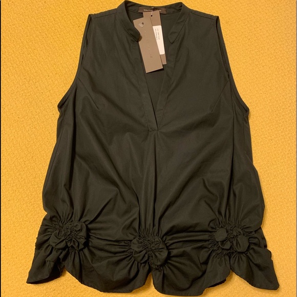 Walter Voulaz Tops - Walter Voulaz Sleeveless Tank Top in Black Size 40
